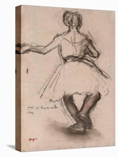 Dancer, Back View-Edgar Degas-Stretched Canvas