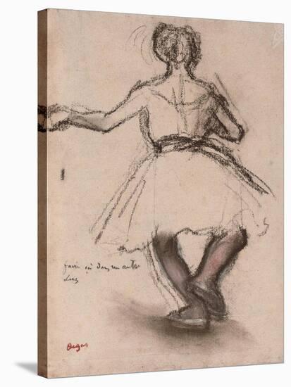 Dancer, Back View-Edgar Degas-Stretched Canvas