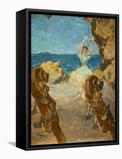 Dancer. Ballet scene. 1891. Oil on canvas.-Edgar Degas-Framed Stretched Canvas