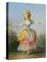 Dancer Dressed in Louis XVI Costume (Oil on Canvas)-Jean-frederic Schall-Stretched Canvas
