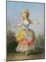 Dancer Dressed in Louis XVI Costume (Oil on Canvas)-Jean-frederic Schall-Mounted Giclee Print