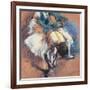 Dancer Fastening Her Pump, C.1880-85-Edgar Degas-Framed Giclee Print