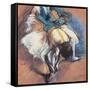 Dancer Fastening Her Pump, C.1880-85-Edgar Degas-Framed Stretched Canvas