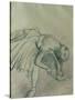 Dancer Fixing Her Slipper-Edgar Degas-Stretched Canvas