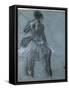 Dancer from back and three foot studies (detail)-Edgar Degas-Framed Stretched Canvas