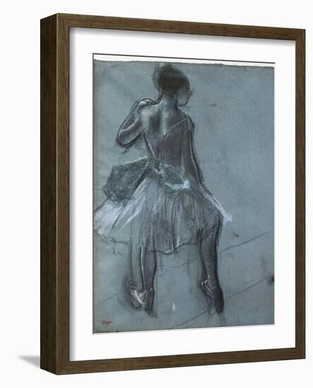 Dancer from back and three foot studies (detail)-Edgar Degas-Framed Giclee Print