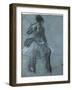 Dancer from back and three foot studies (detail)-Edgar Degas-Framed Giclee Print