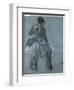 Dancer from back and three foot studies (detail)-Edgar Degas-Framed Giclee Print