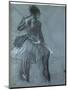 Dancer from back and three foot studies (detail)-Edgar Degas-Mounted Giclee Print