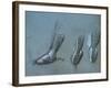 Dancer from back and three foot studies (detail)-Edgar Degas-Framed Giclee Print