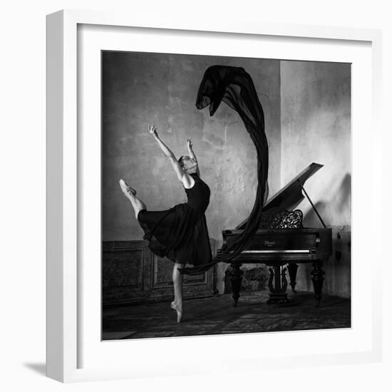 Dancer in black-Eduards Kapsha-Framed Photographic Print