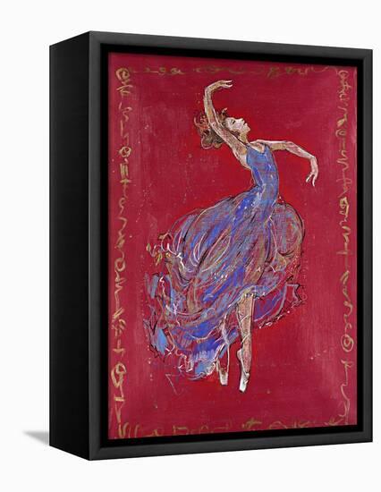 Dancer in Blue I-Marta Wiley-Framed Stretched Canvas