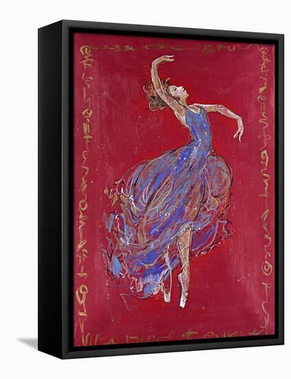 Dancer in Blue I-Marta Wiley-Framed Stretched Canvas