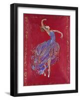 Dancer in Blue I-Marta Wiley-Framed Premium Giclee Print