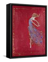 Dancer in Blue IV-Marta Wiley-Framed Stretched Canvas