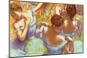 Dancer In Blue-Edgar Degas-Mounted Art Print