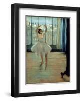 Dancer in Front of a Window-Edgar Degas-Framed Art Print