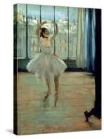 Dancer in Front of a Window-Edgar Degas-Stretched Canvas