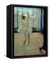 Dancer in Front of a Window-Edgar Degas-Framed Stretched Canvas