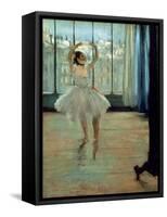 Dancer in Front of a Window-Edgar Degas-Framed Stretched Canvas