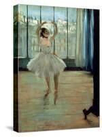 Dancer in Front of a Window-Edgar Degas-Stretched Canvas