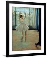 Dancer in Front of a Window-Edgar Degas-Framed Art Print