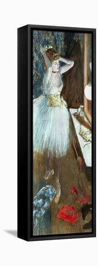 Dancer in Her Dressing Room-Edgar Degas-Framed Stretched Canvas