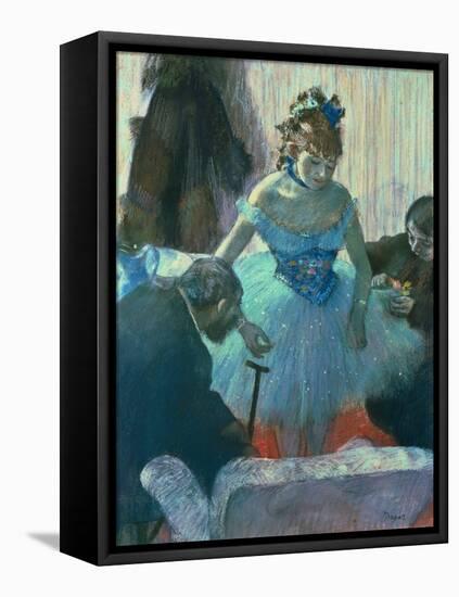 Dancer in Her Dressing Room-Edgar Degas-Framed Stretched Canvas