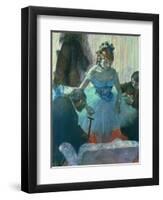 Dancer in Her Dressing Room-Edgar Degas-Framed Giclee Print