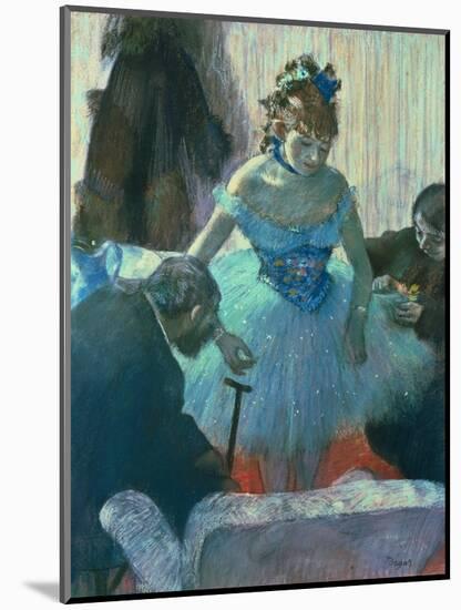 Dancer in Her Dressing Room-Edgar Degas-Mounted Giclee Print