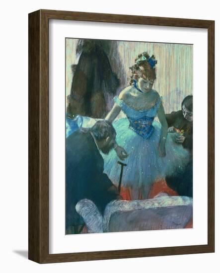 Dancer in Her Dressing Room-Edgar Degas-Framed Giclee Print