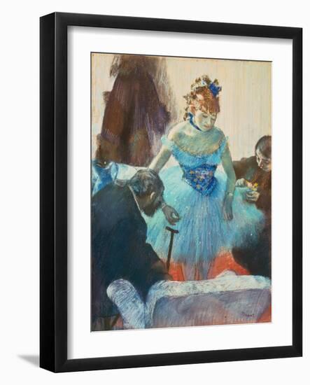 Dancer in Her Dressing Room-Edgar Degas-Framed Giclee Print