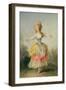 Dancer in Louis XVI Costume (Oil on Panel)-Jean-frederic Schall-Framed Giclee Print