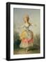 Dancer in Louis XVI Costume (Oil on Panel)-Jean-frederic Schall-Framed Giclee Print