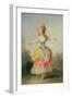 Dancer in Louis XVI Costume (Oil on Panel)-Jean-frederic Schall-Framed Giclee Print