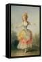 Dancer in Louis XVI Costume (Oil on Panel)-Jean-frederic Schall-Framed Stretched Canvas