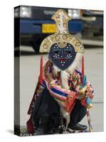 Dancer in Traditional Garb, Gyantse, Tibet, China-Ethel Davies-Stretched Canvas