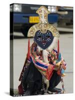 Dancer in Traditional Garb, Gyantse, Tibet, China-Ethel Davies-Stretched Canvas