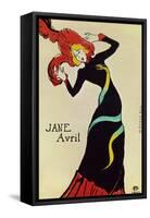 Dancer Jane Avril, Poster-Henri de Toulouse-Lautrec-Framed Stretched Canvas