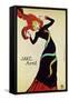 Dancer Jane Avril. Poster.-Henri de Toulouse-Lautrec-Framed Stretched Canvas