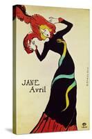 Dancer Jane Avril. Poster.-Henri de Toulouse-Lautrec-Stretched Canvas