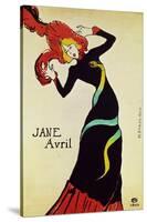 Dancer Jane Avril. Poster.-Henri de Toulouse-Lautrec-Stretched Canvas