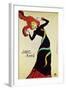 Dancer Jane Avril. Poster.-Henri de Toulouse-Lautrec-Framed Giclee Print