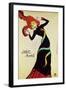 Dancer Jane Avril. Poster.-Henri de Toulouse-Lautrec-Framed Giclee Print