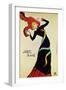 Dancer Jane Avril. Poster.-Henri de Toulouse-Lautrec-Framed Premium Giclee Print