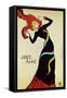 Dancer Jane Avril. Poster.-Henri de Toulouse-Lautrec-Framed Stretched Canvas