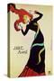 Dancer Jane Avril. Poster.-Henri de Toulouse-Lautrec-Stretched Canvas