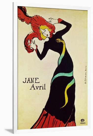 Dancer Jane Avril. Poster.-Henri de Toulouse-Lautrec-Framed Giclee Print