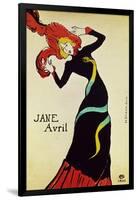 Dancer Jane Avril. Poster.-Henri de Toulouse-Lautrec-Framed Giclee Print