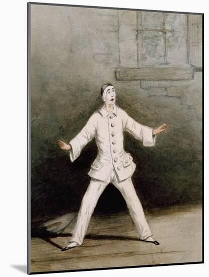 Dancer Karl Schadetzky in Role of Pierrot-null-Mounted Giclee Print